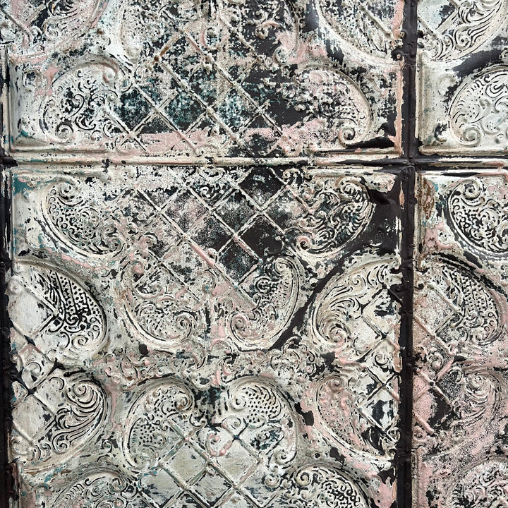 Huge Vintage Metal ceiling tile Artwork