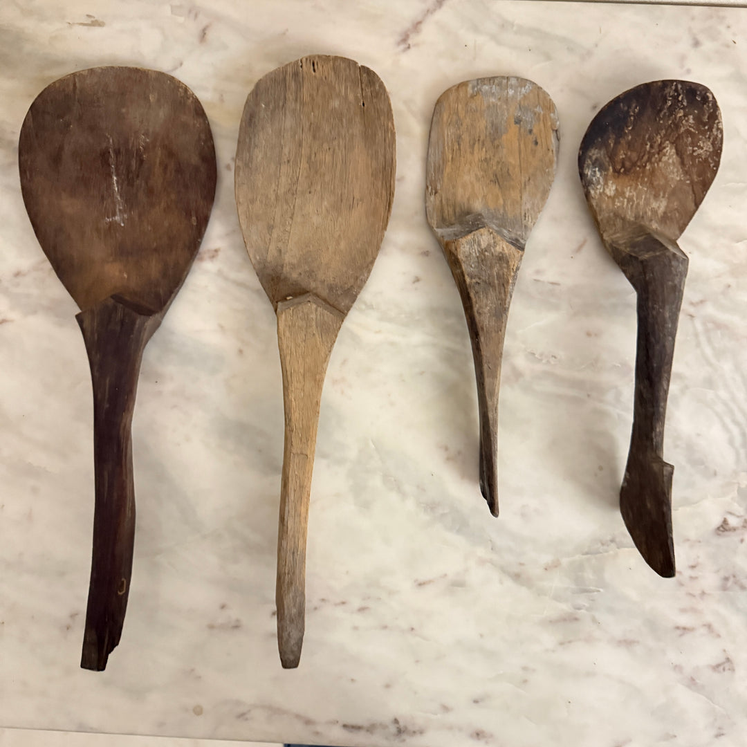 Antique Rustic Wooden Spoon