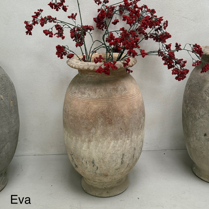 Large Rustic Antique Terracotta Urn