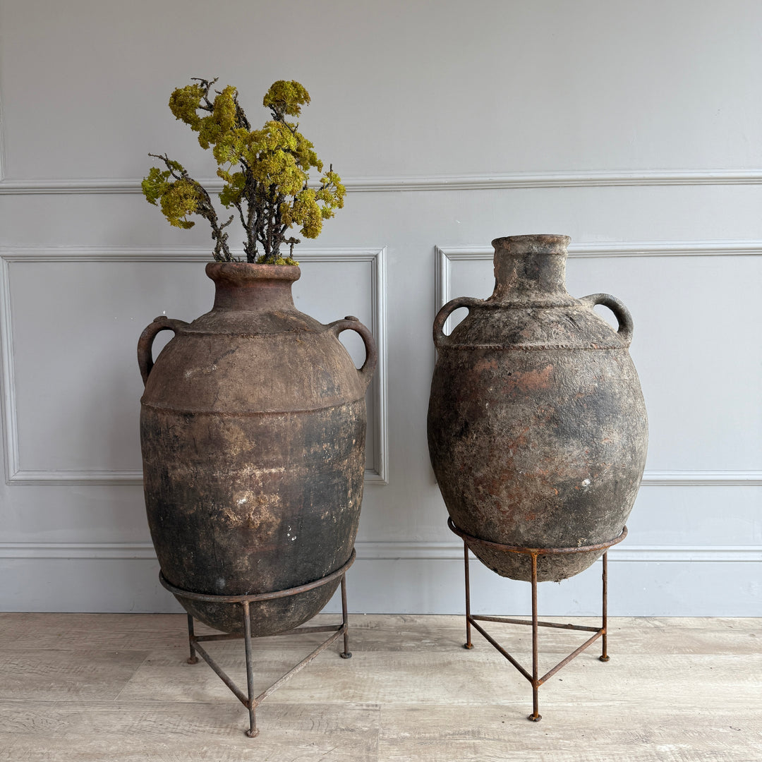 Large Antique Rustic Clay Urn | Fez