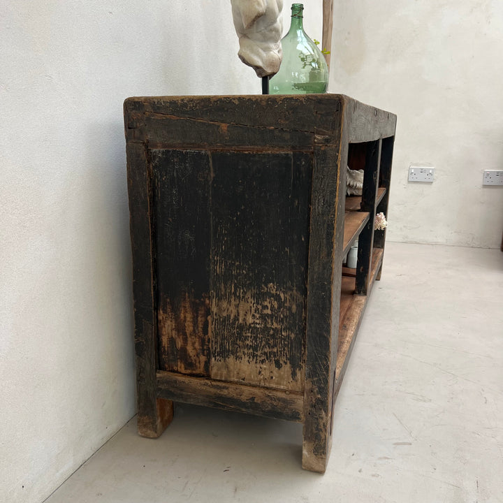 Antique elm rustic black shop counter | Jackson