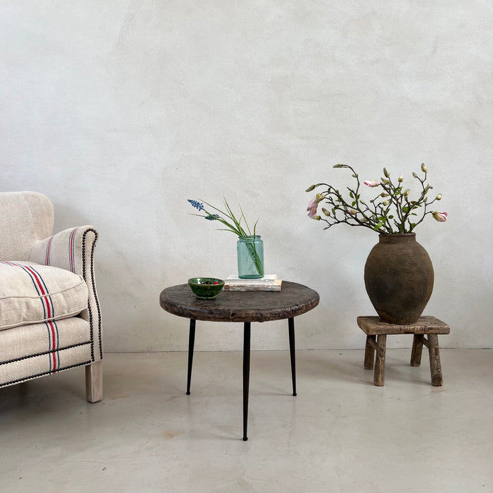 Ancient burr elm side table | Tabitha