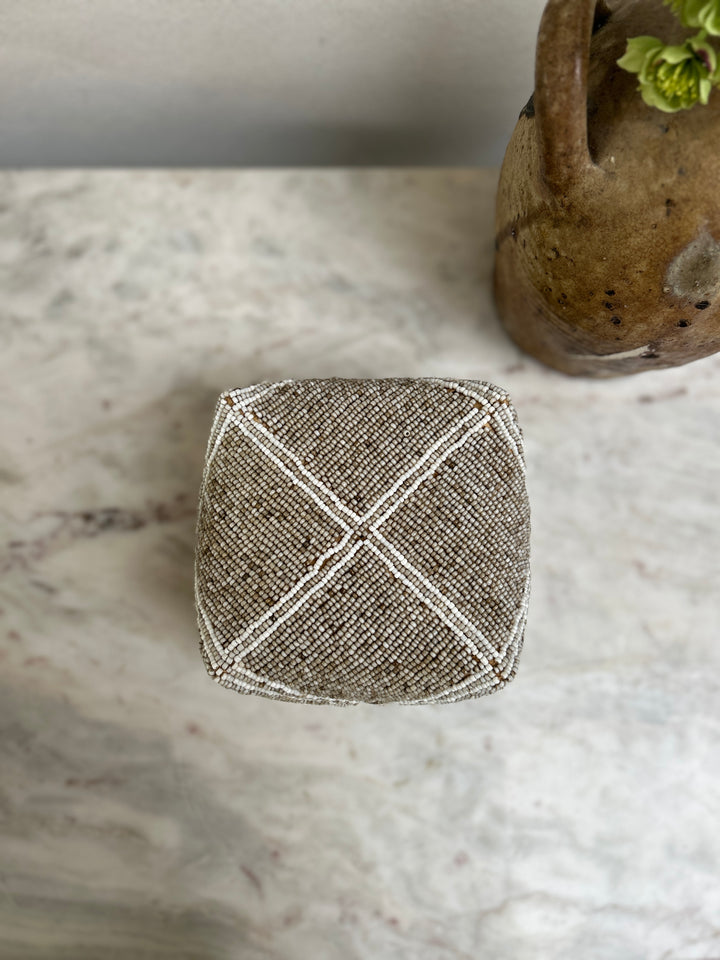 Handwoven beaded storage box | Laili