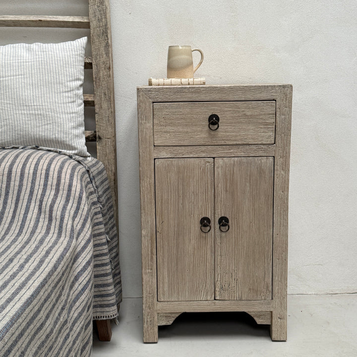 Pair of Reclaimed wood bedside tables Burgess
