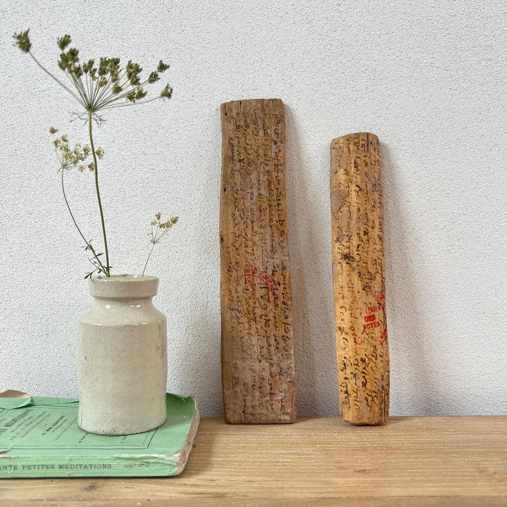 Antique Moroccan wedding contract on argan wood