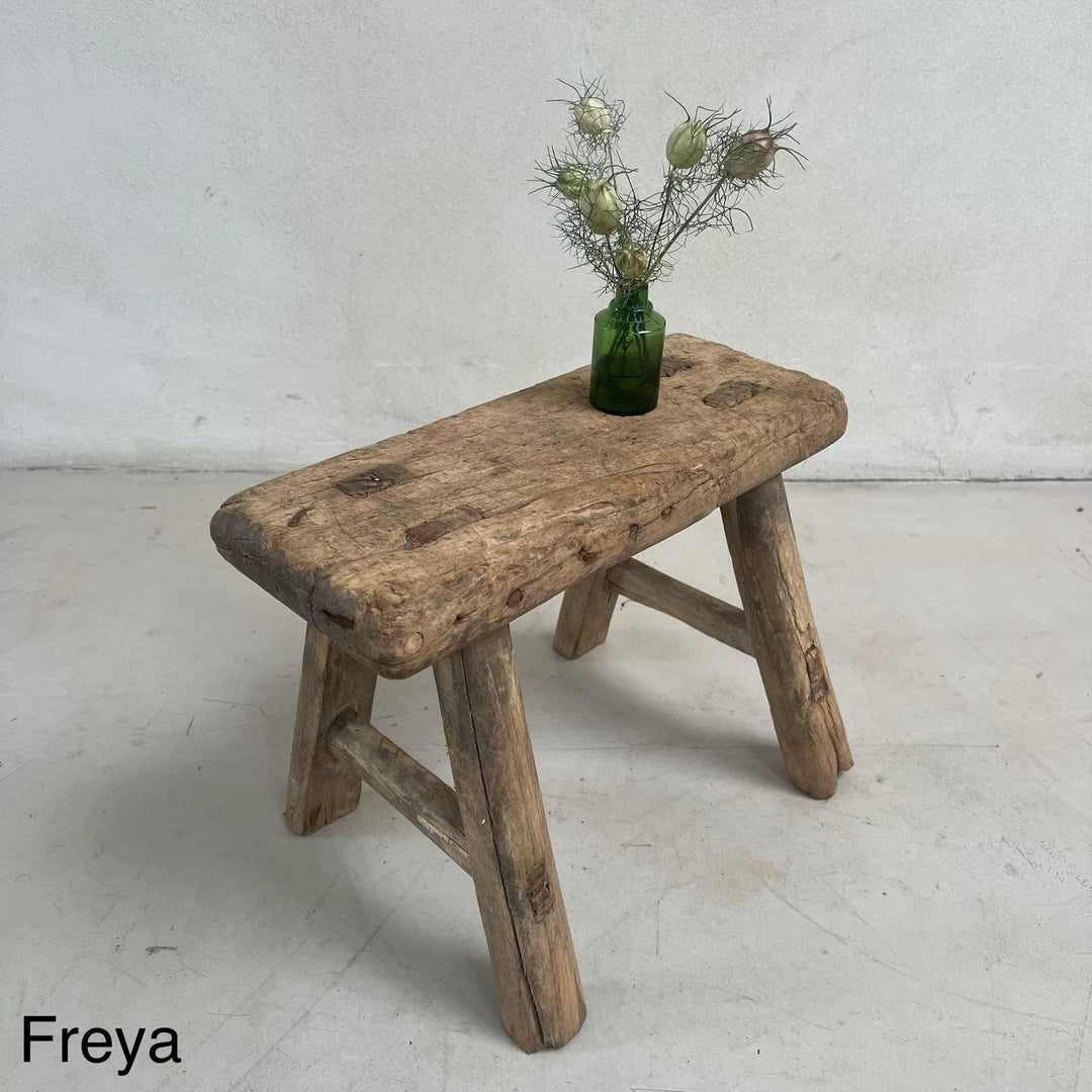 Antique rustic wood footstool (Select from photo)