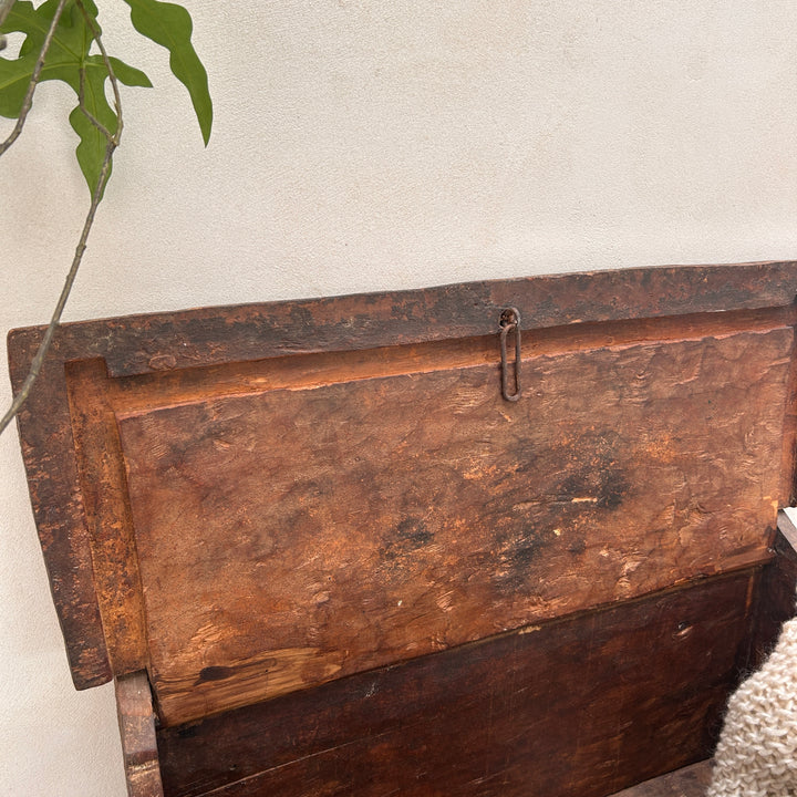 Antique wooden coffer storage box | Adelia