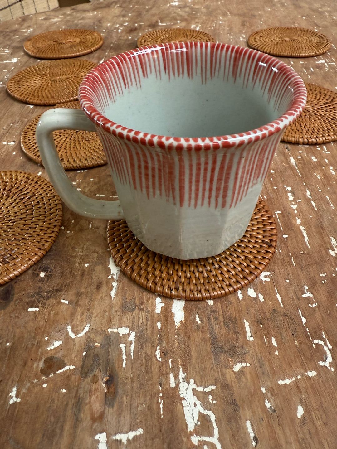 Hand woven coaster fine rattan coaster