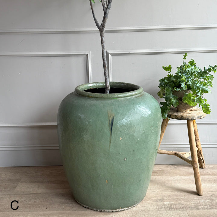 Extra Large Jade Antique Urn