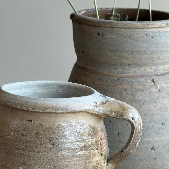 Antique French Stoneware Pitcher | Single Handle