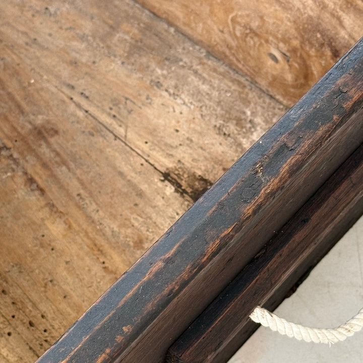 Antique Dark Wood Blanket Box | Toby
