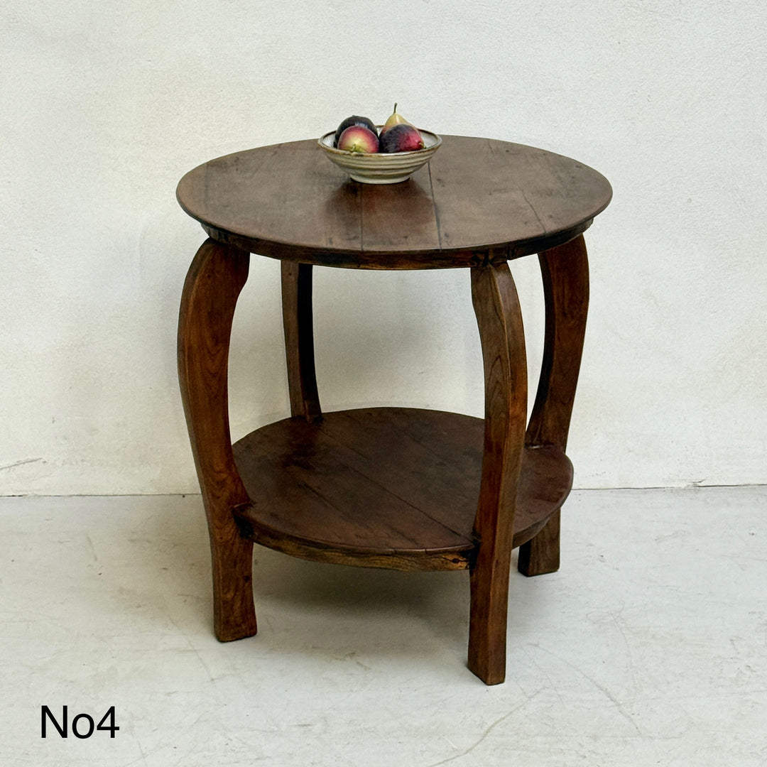 Antique Art Deco Round Side Tables