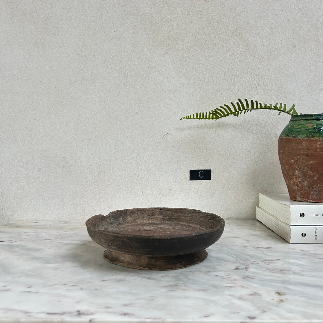 Antique hand turned wood bowl | Batak