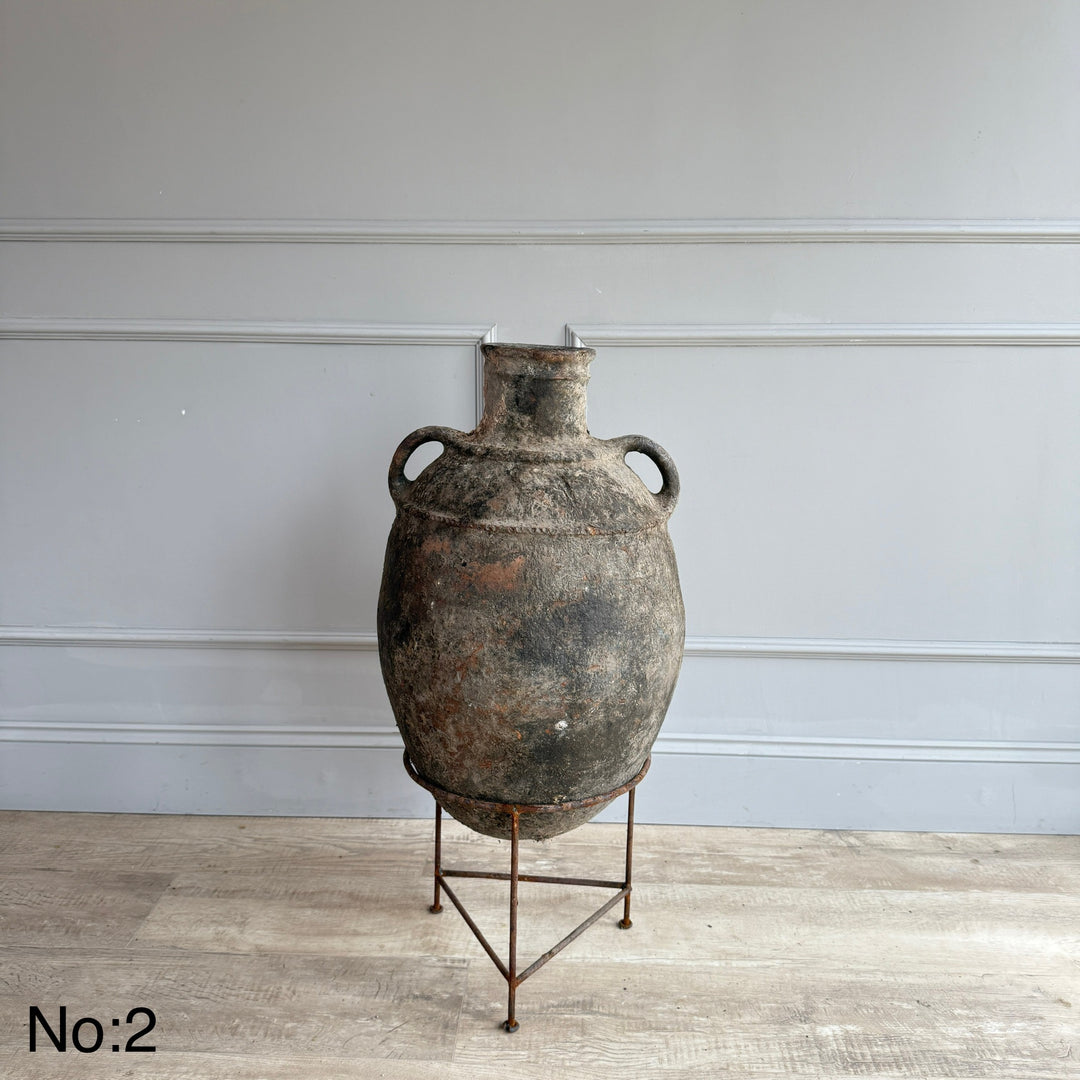 Large Antique Rustic Clay Urn | Fez