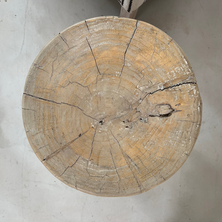Reclaimed Wood Round Side Table | Gracie