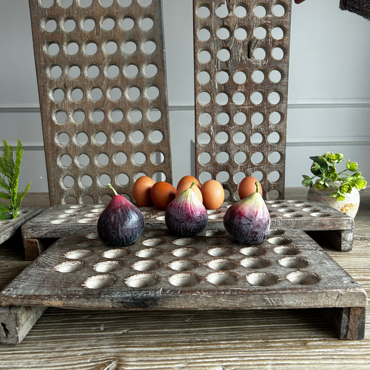 Rustic Antique Wooden Egg Tray