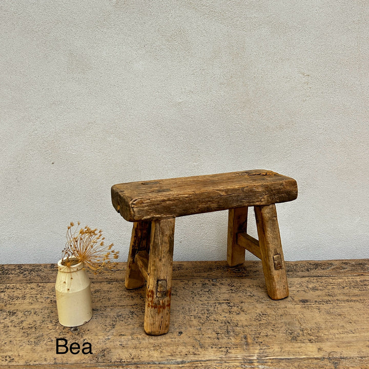 Antique rustic wood footstool (Select from photo)