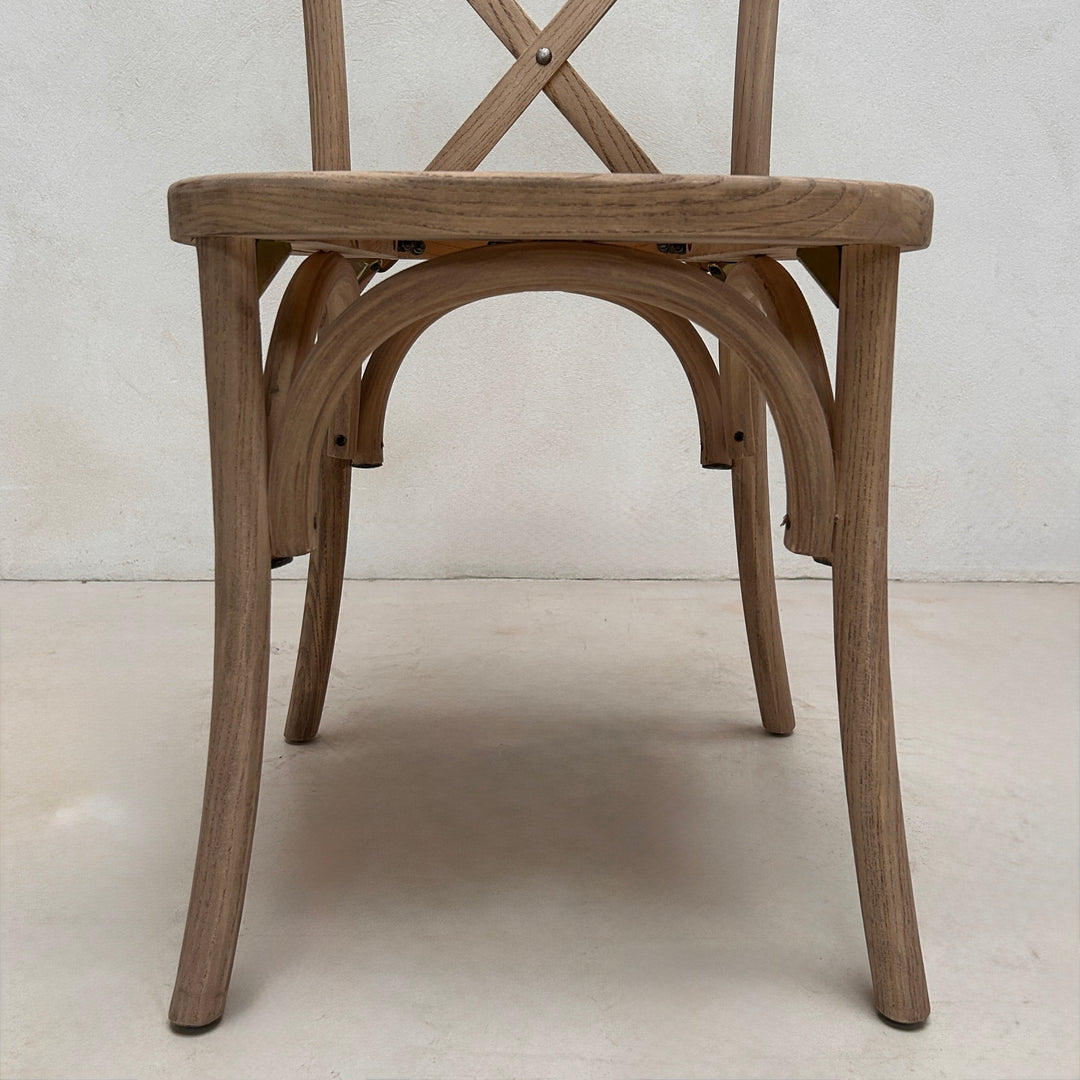 Wooden Cross Back Dining Chair