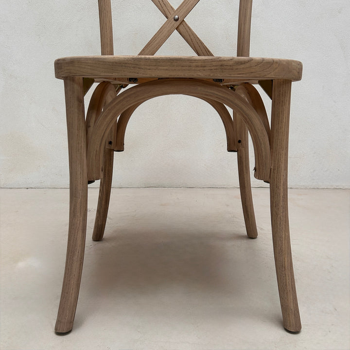 Wooden Cross Back Dining Chair