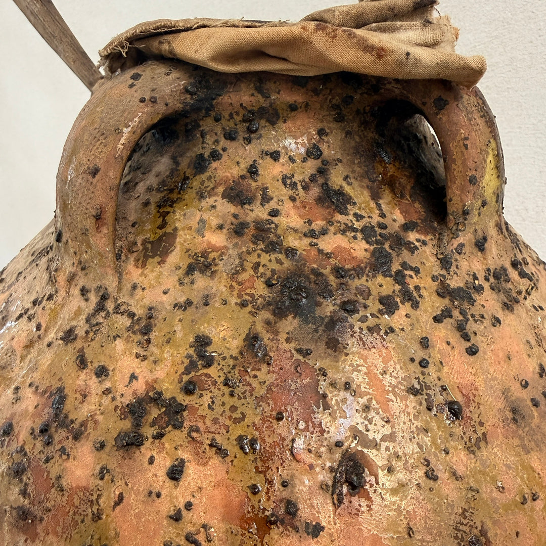 18th Century Antique French Terracotta Walnut Oil Jar | Dordogne