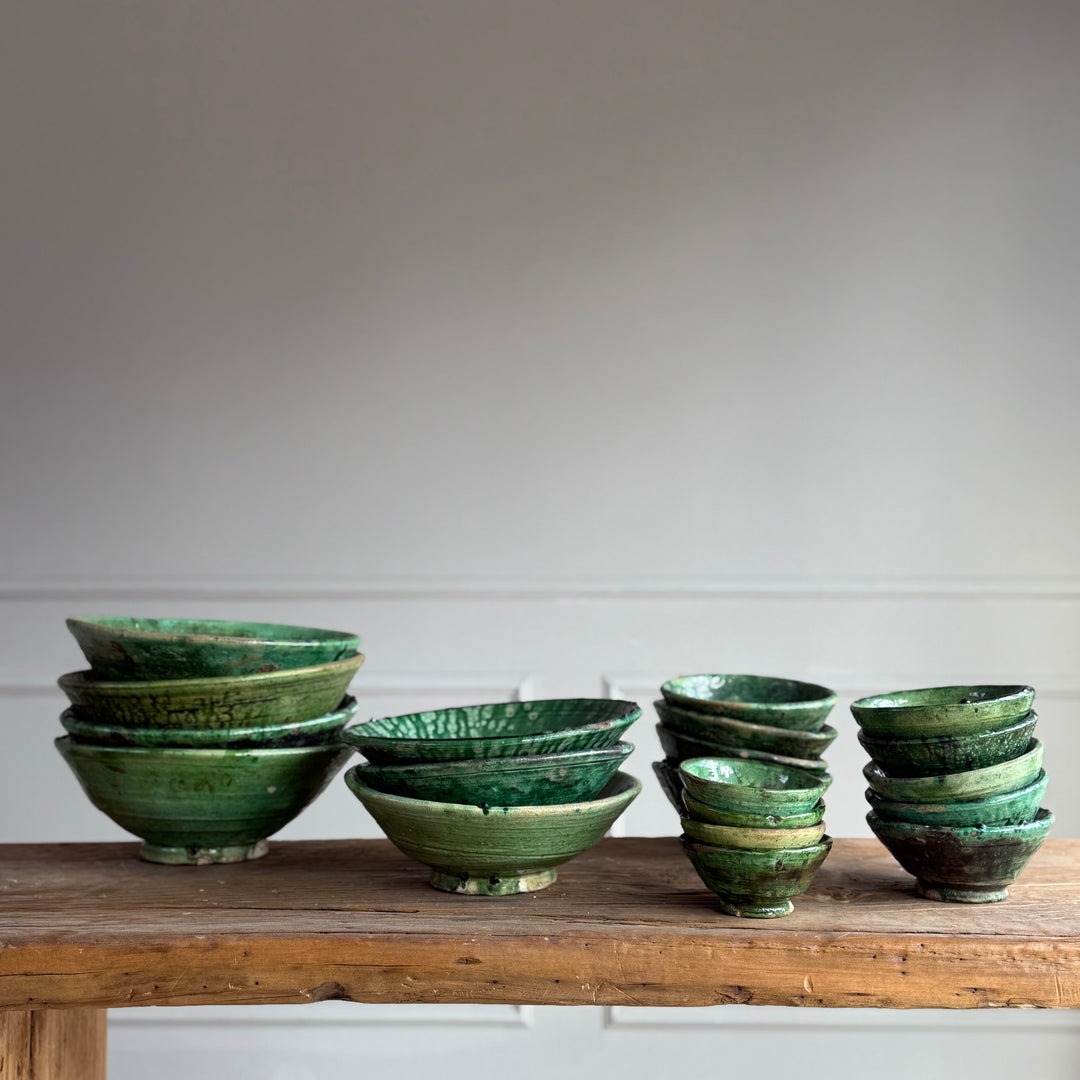 Moroccan Tamegroute Glaze Pottery Bowls