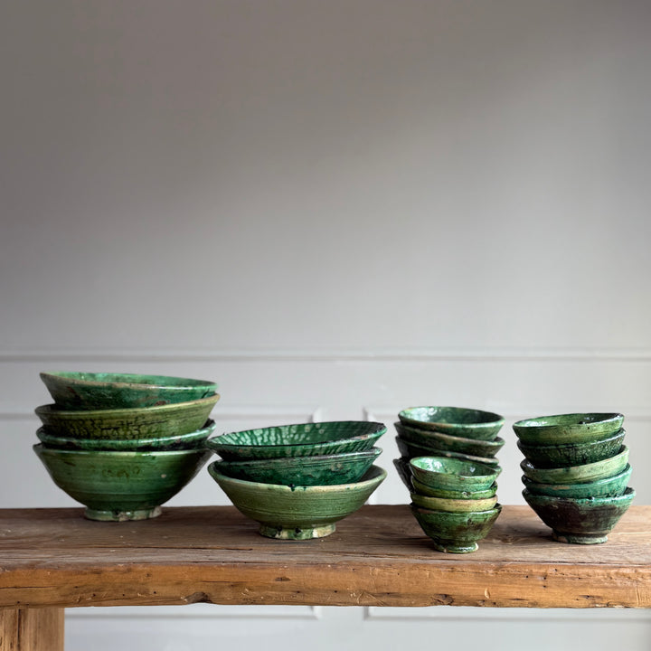 Moroccan Tamegroute Glaze Pottery Bowls
