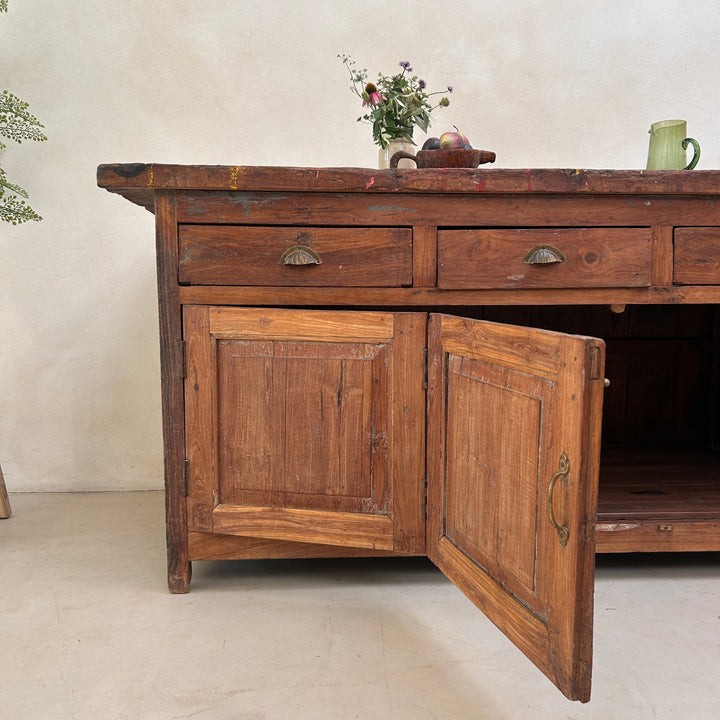 Vintage Workbench Kitchen Island | Elena