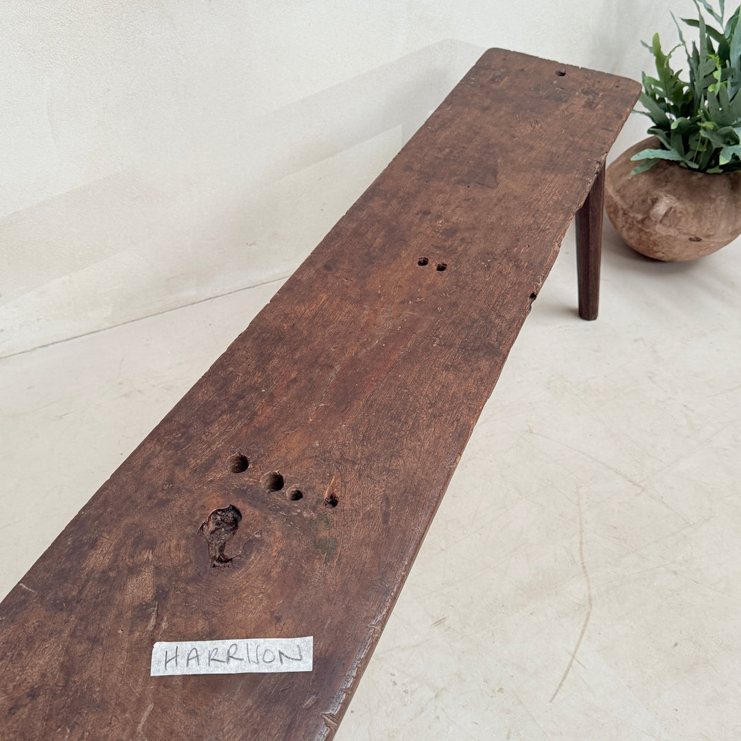 Choice of unique antique dark wood benches