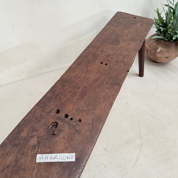 Choice of unique antique dark wood benches