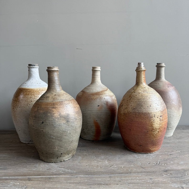Antique French Provincial Stoneware Storage Bottle