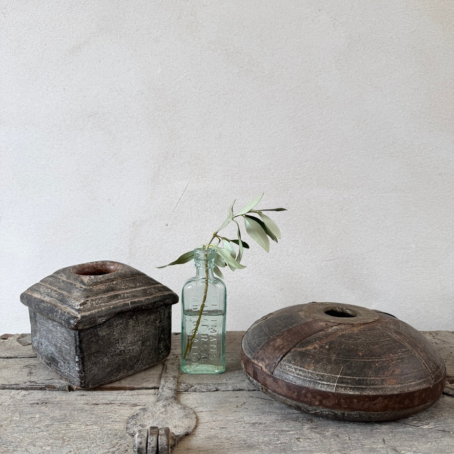 Antique Indian Teak Decorative Boxes