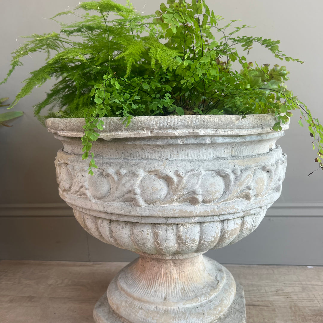 Antique Cast Stone Garden Planters