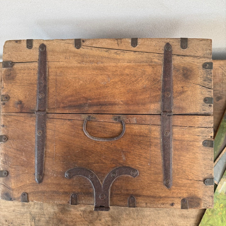 Antique Indian Elm Storage Box | Nina