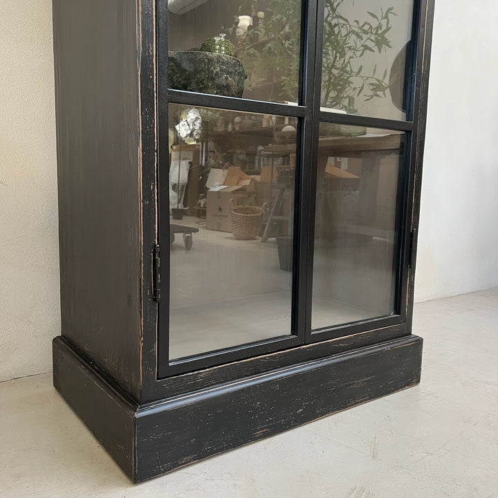 Glass Glazed Black Cabinet | Cookham