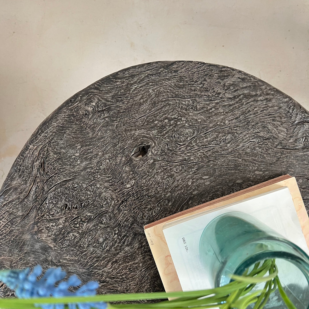 Ancient burr elm side table | Tabitha