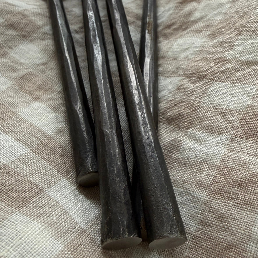 Steel Cutlery Set With Hand Forged Handles