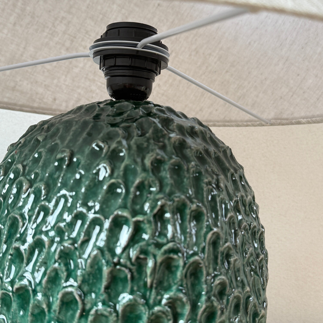 Green Glazed Ceramic Table Lamp