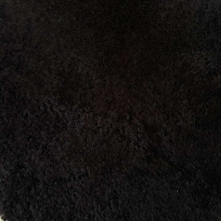 Round sheepskin seat topper | Dark Brown
