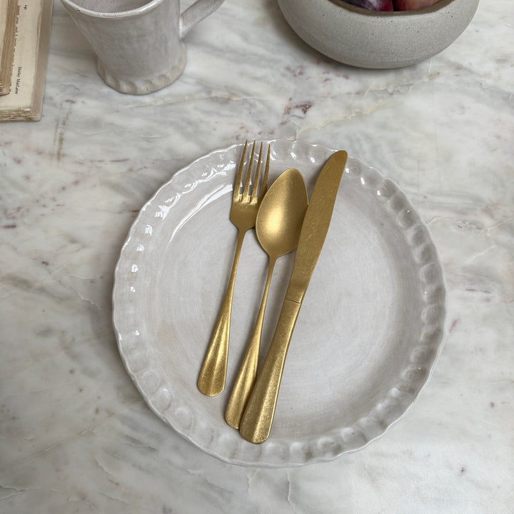 Hand made small plate white | Florence