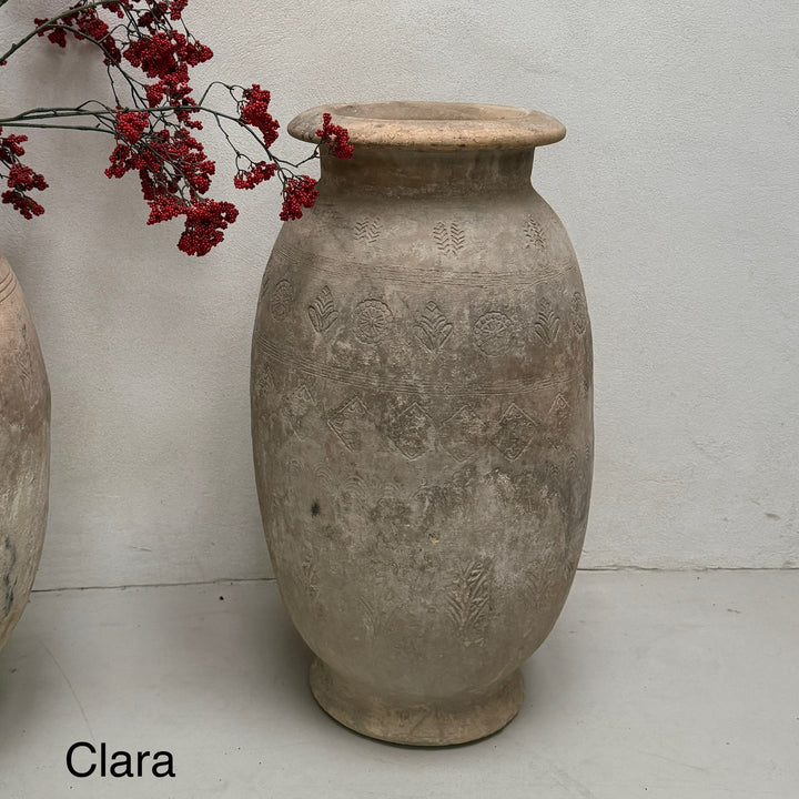 Large Rustic Antique Terracotta Urn