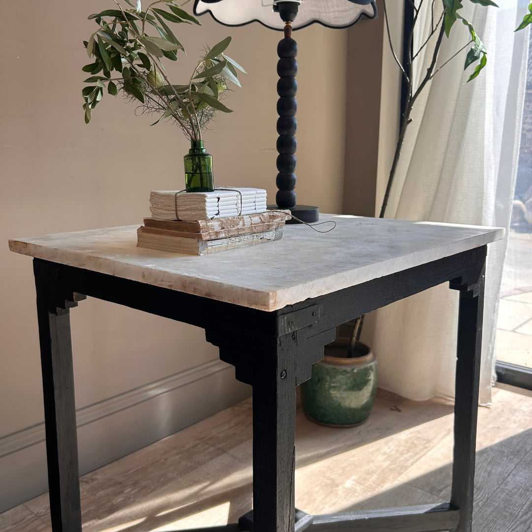 Original Vintage Marble Top Side Table | Petra
