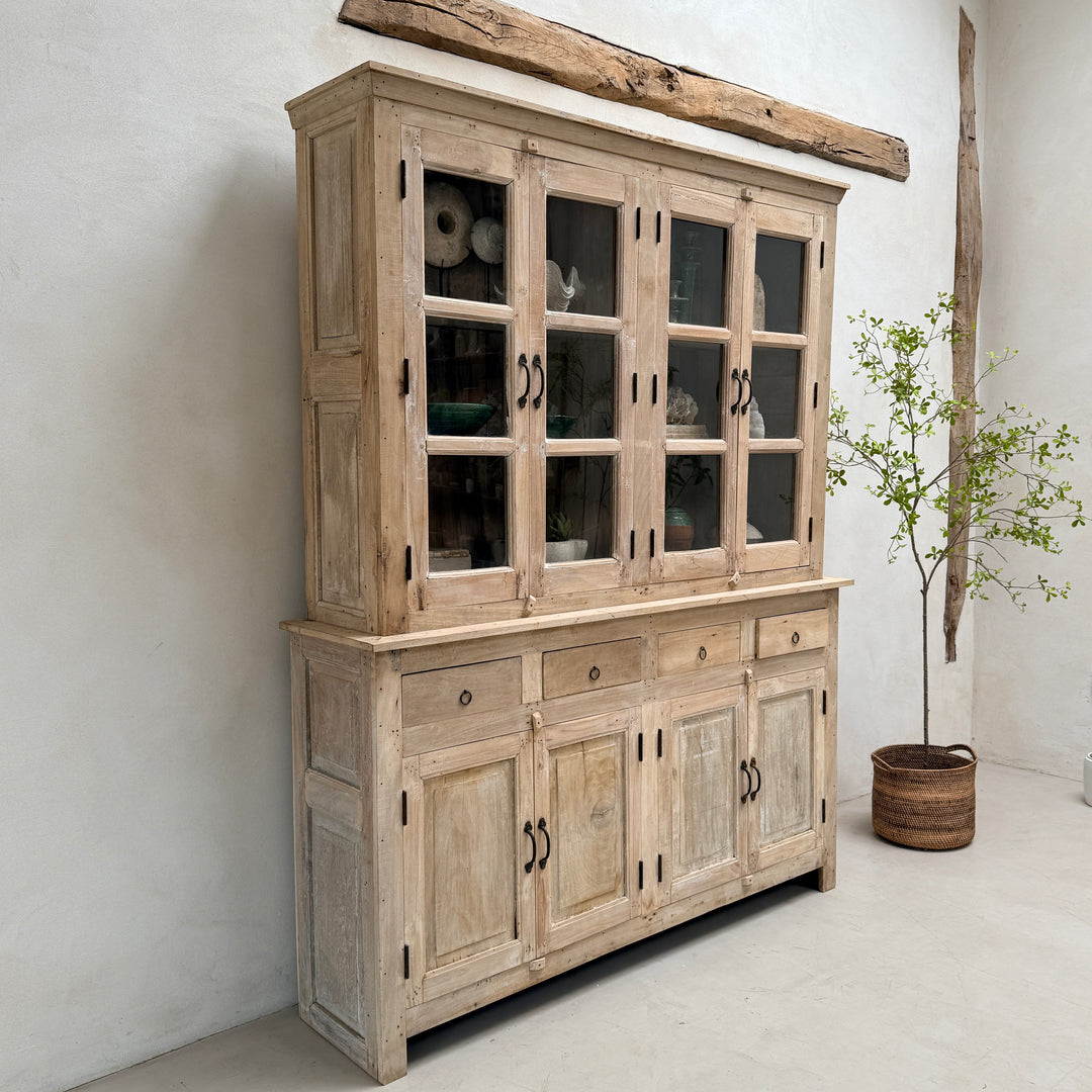 Reclaimed Whitewashed Glazed Cabinet | Solid Wood Dresser Willow