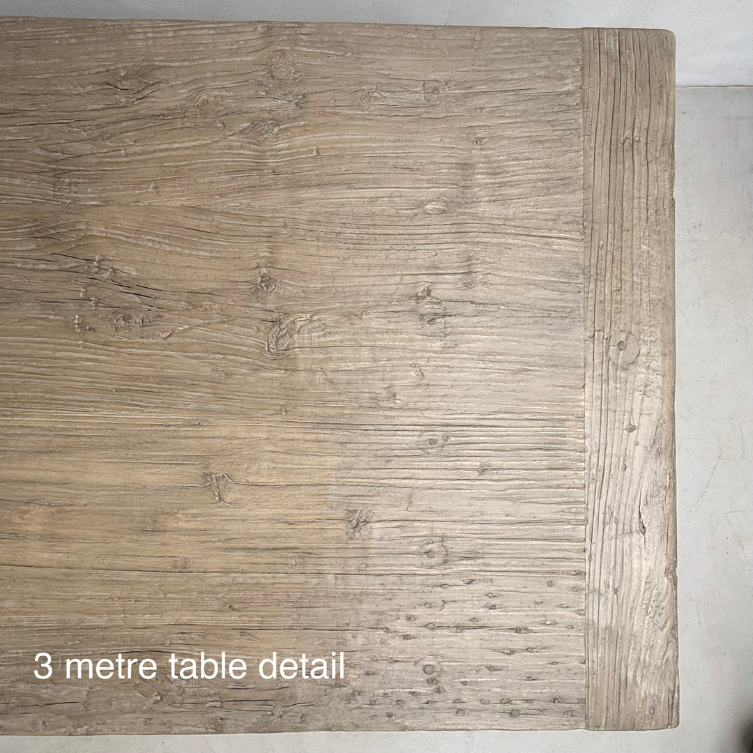 Reclaimed Elm Farmhouse Dining Table | Cambridge