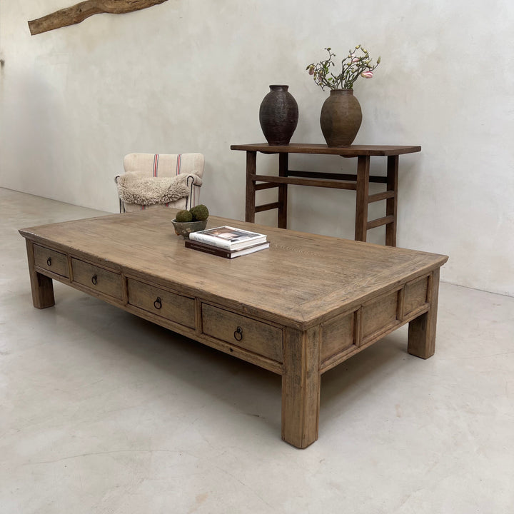 Antique Extra Large Coffee table with drawers | Matilda