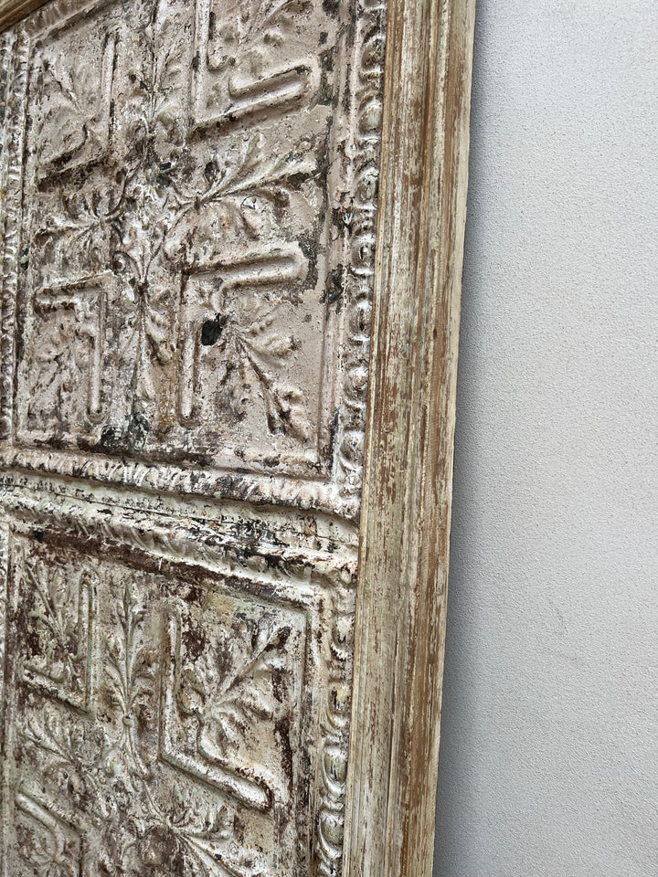 Huge Vintage Metal ceiling tile Artwork