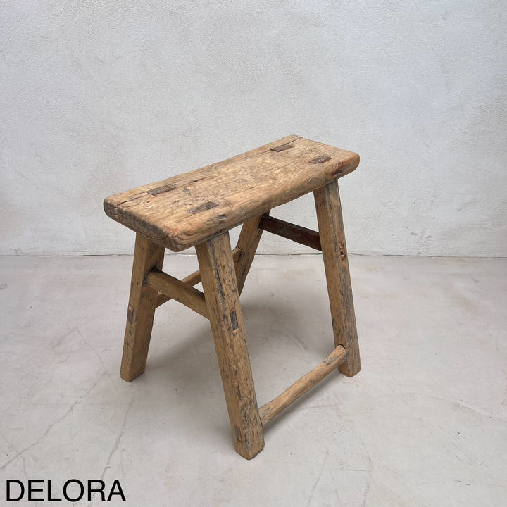 Rustic Wood Antique Stool (select from photo)