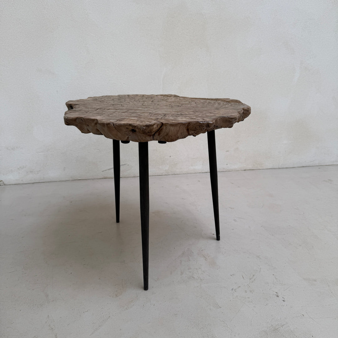 Ancient burr elm side table | Octavia