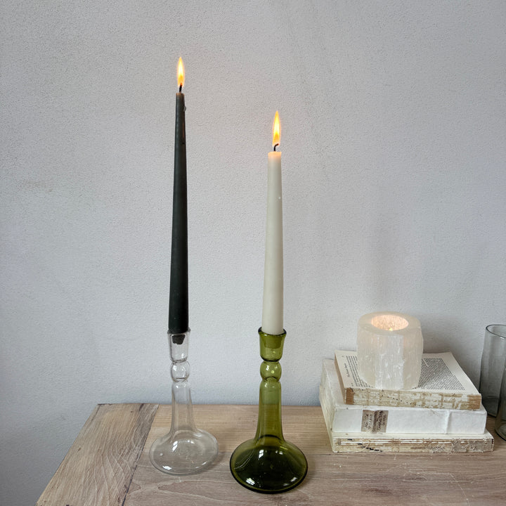 Tall Glass Candlestick