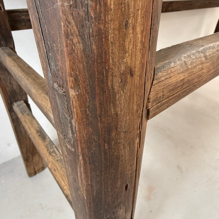 Extra Large Antique Elm Console Table Dark Wood | Cliveden