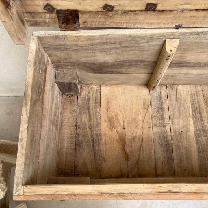 White Washed Teak Lift-Top Console Table | Neilah